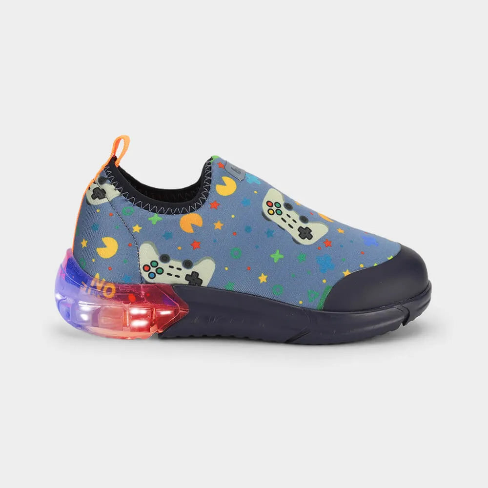 Tenis de luces Bibi Space azul niño 1228148