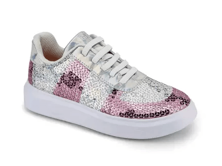 tenis bibi glam blanco y rosa niña 1109250