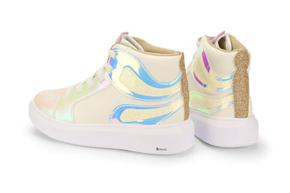 tenis bibi glam blanco/holografico niña 1109367