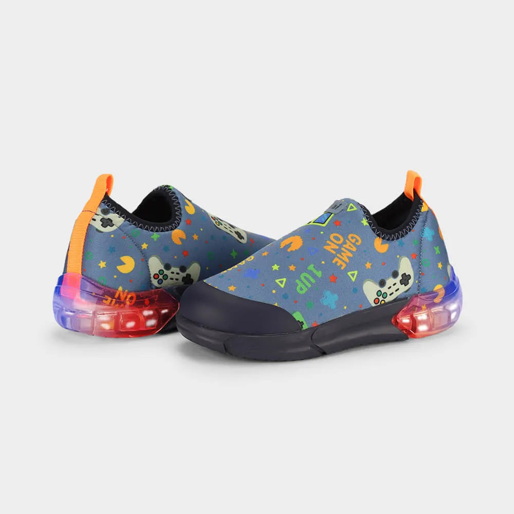 Tenis de luces Bibi Space azul niño 1228148