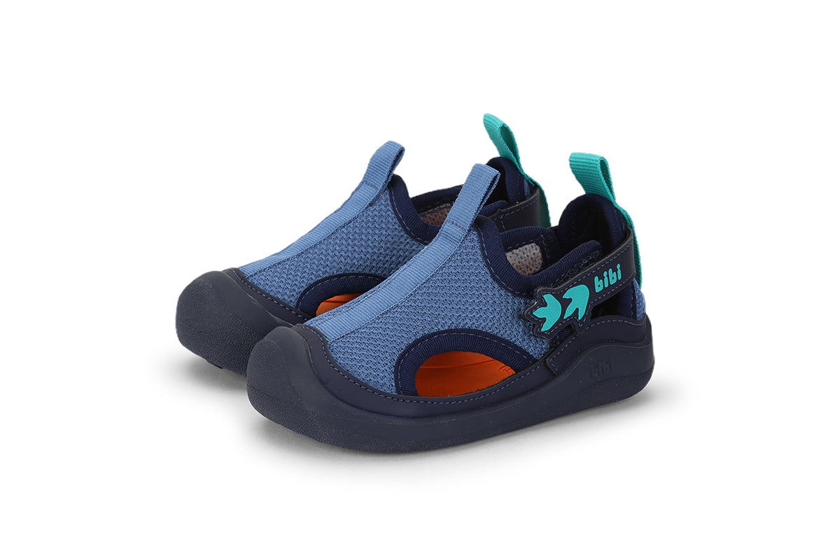 tenis bibi fisioflex 5.0 marino/slime niño 1265028