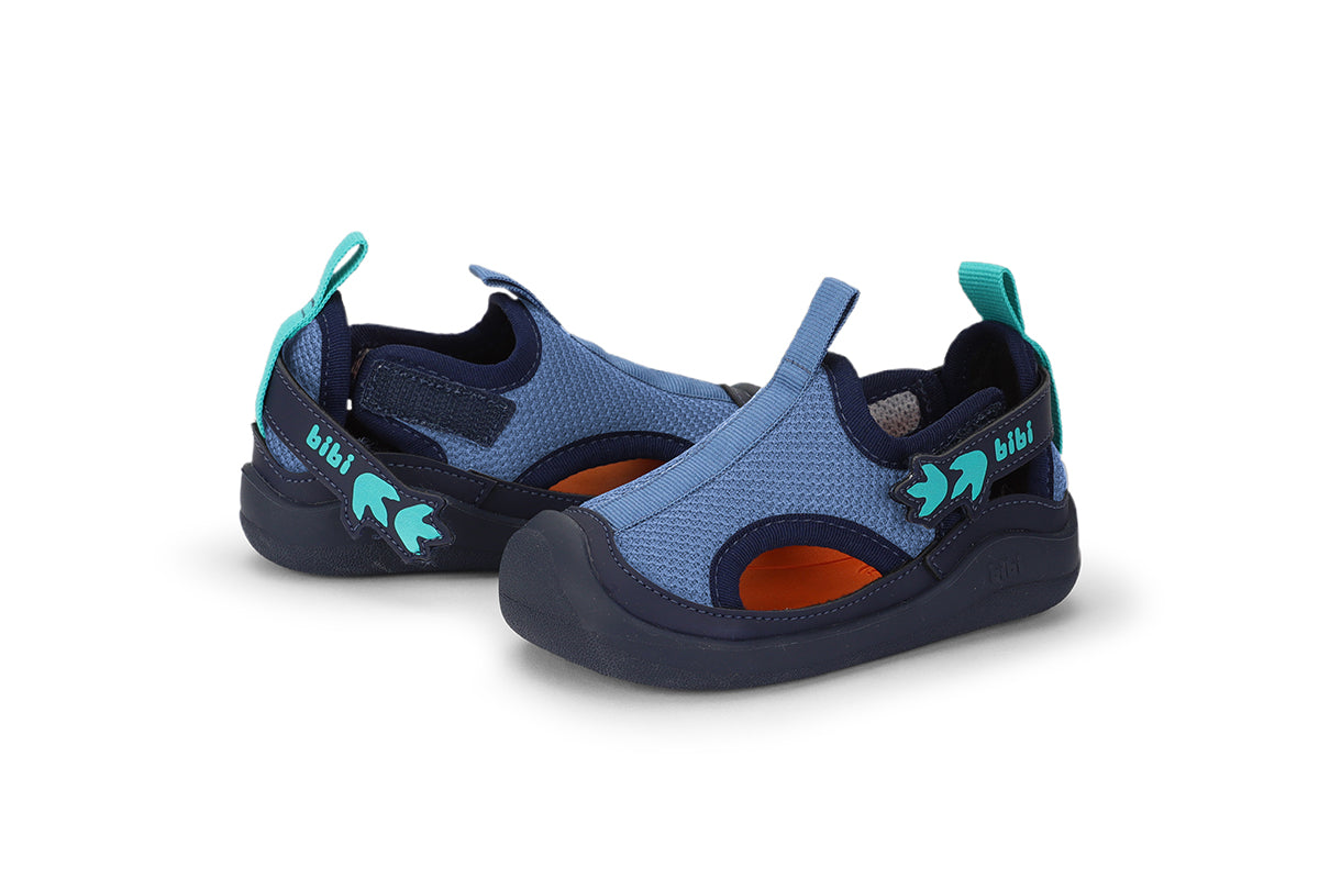 tenis bibi fisioflex 5.0 marino/slime niño 1265028