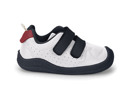 tenis bibi fisioflex 5.0 blanco/marino niño 1265031